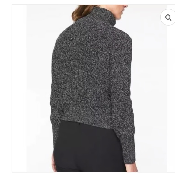 Athleta Swissvale Bomber Sweater, Heather Grey/Black, size Medium - Picture 5 of 14